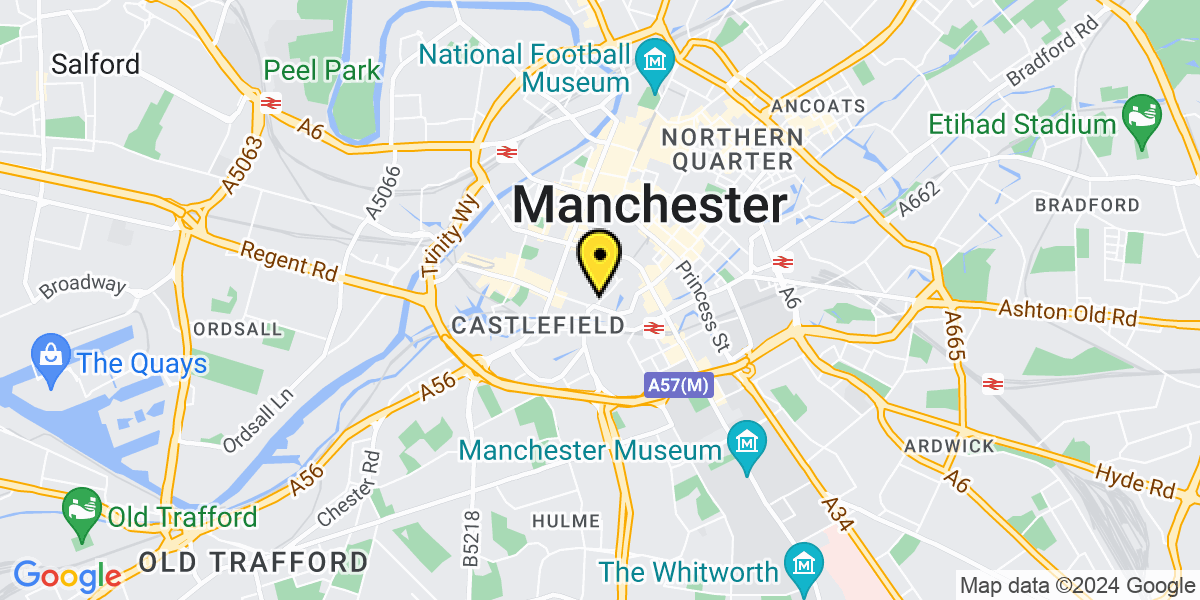Map of Manchester Central