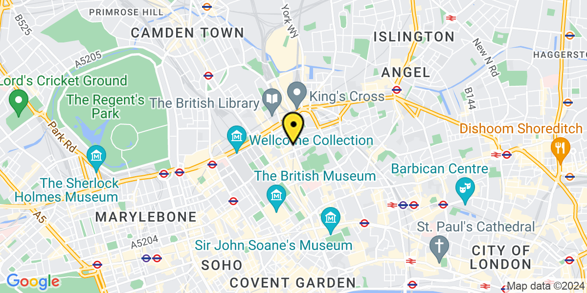 Map of London Kings Cross St Pancras