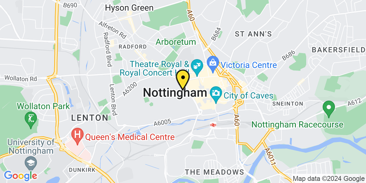 Map of Nottingham Mount Street