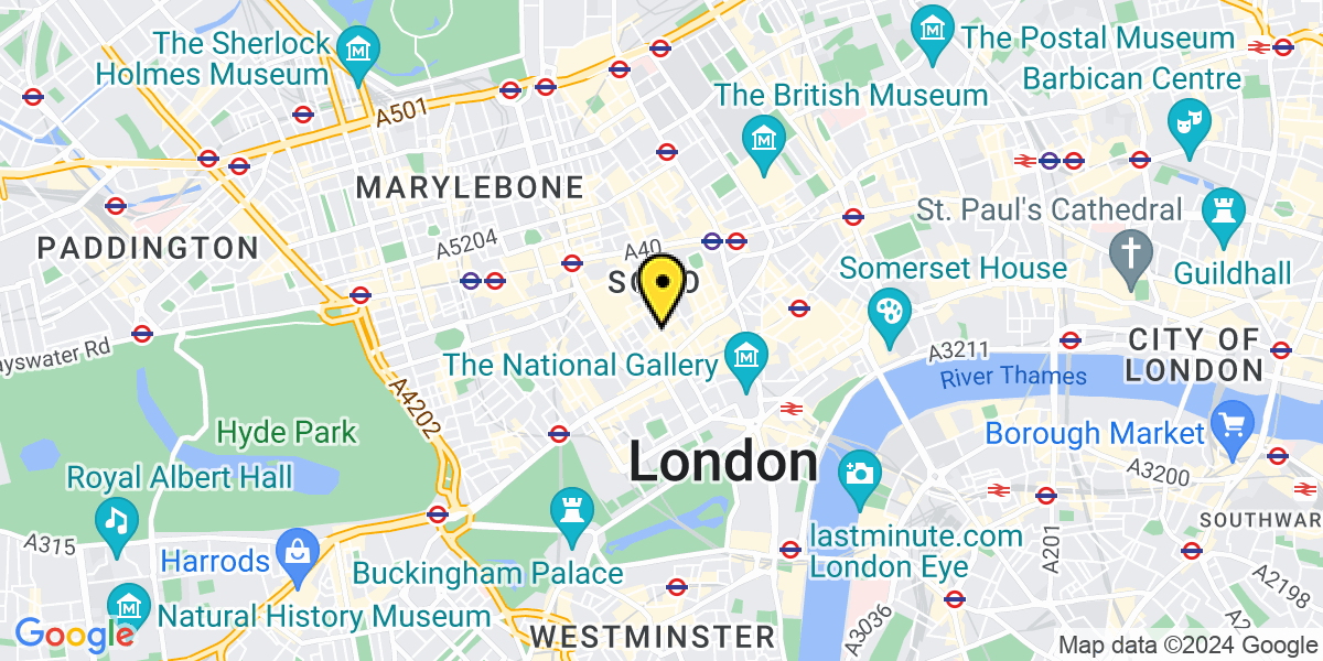Map of London Soho Brewer Street