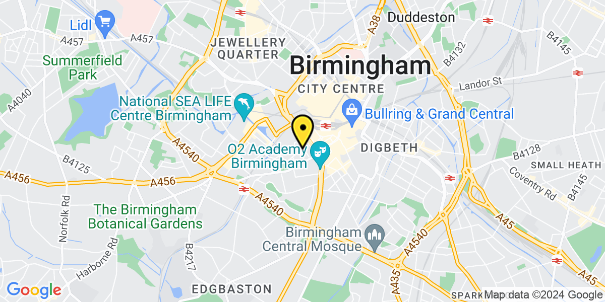 Map of Birmingham Gough Street