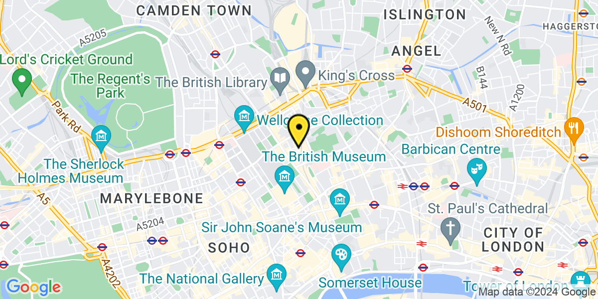 Map of London Brunswick Square