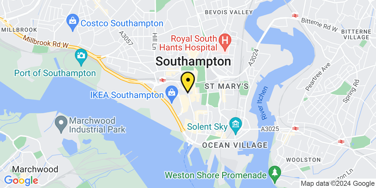 Map of Southampton Portland Terrace