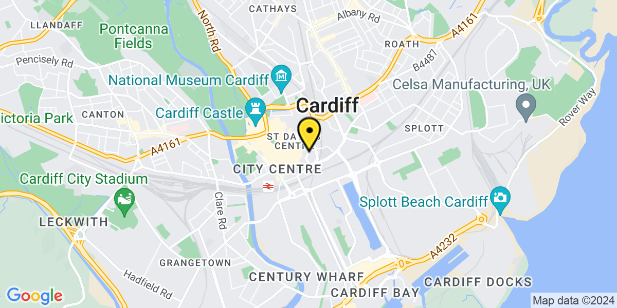 Map of Cardiff Rapports