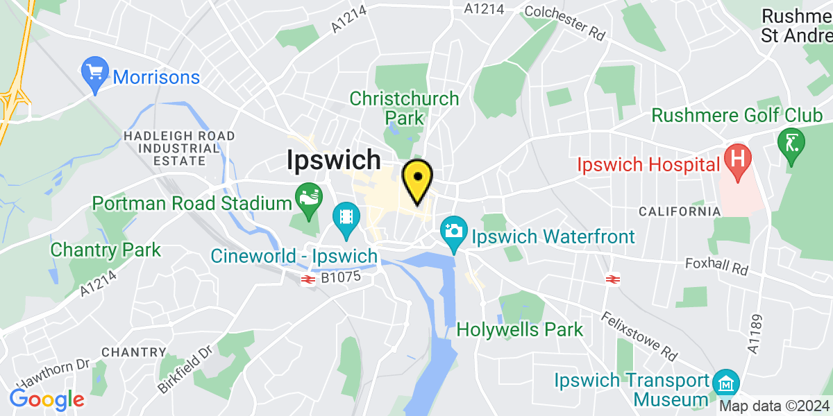 Map of Ipswich Cox Lane