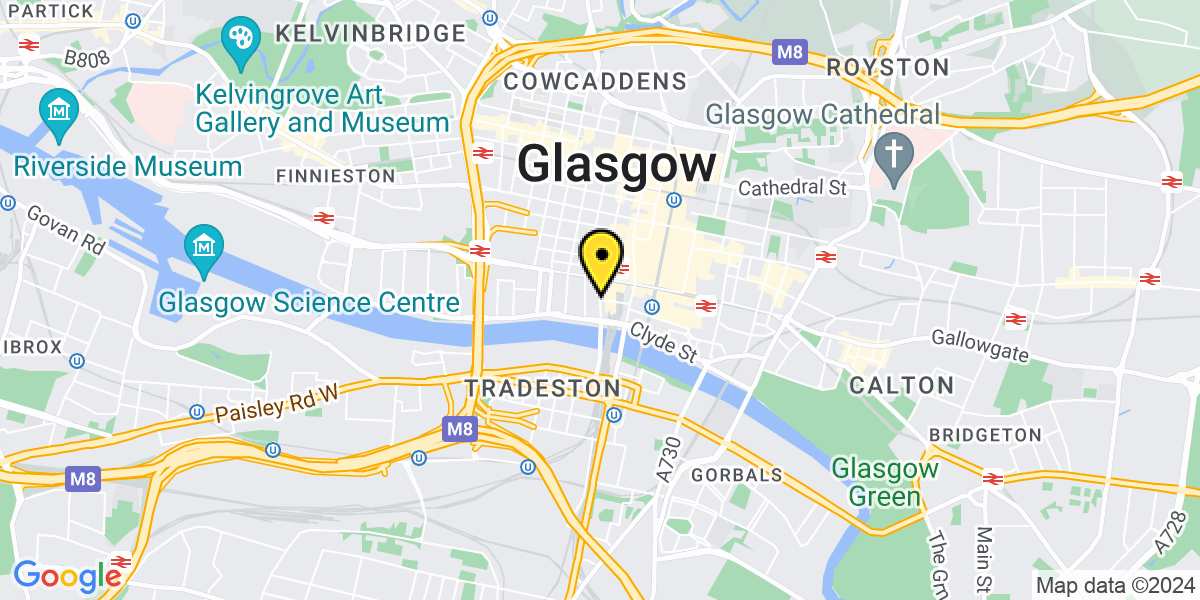 Map of Glasgow Central Station
