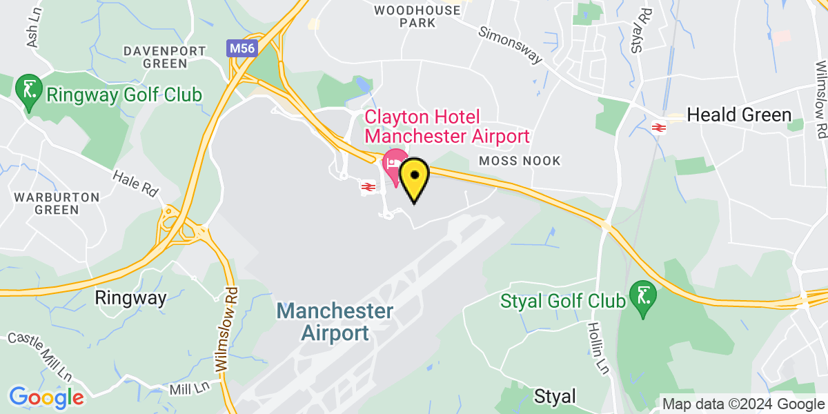 Map of Manchester Airport Mid Stay T1 & T3