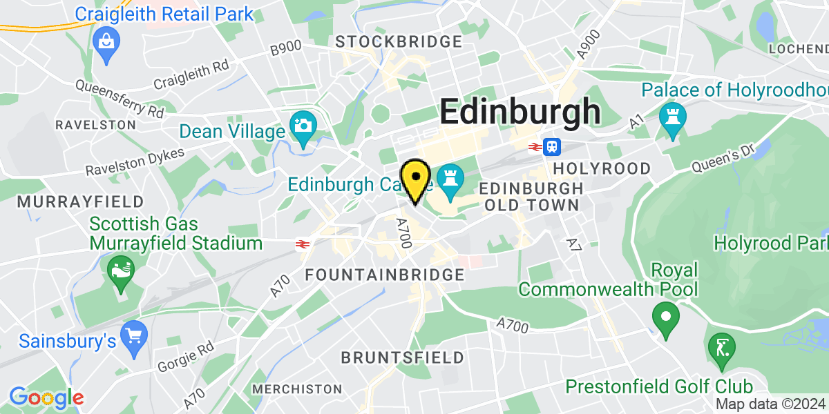 Map of Edinburgh Castle Terrace