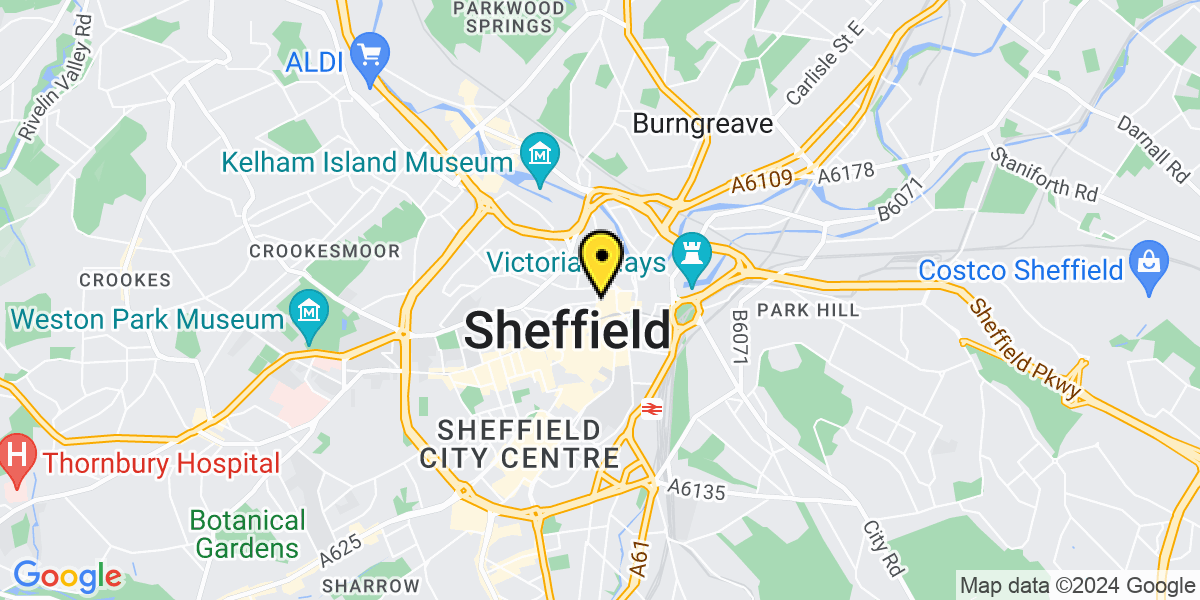 Map of Sheffield Hartshead Square