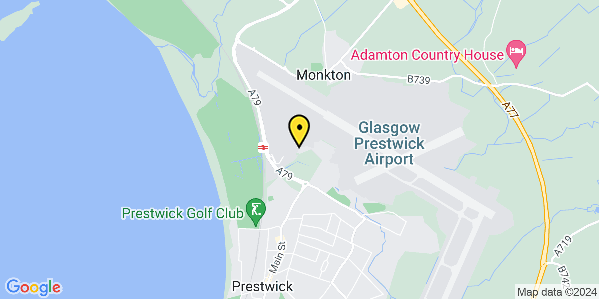 Map of Glasgow Prestwick Mid and Long Stay