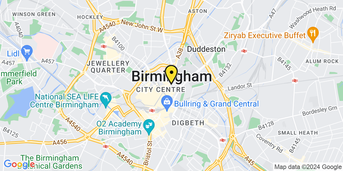 Map of Birmingham Londonderry House