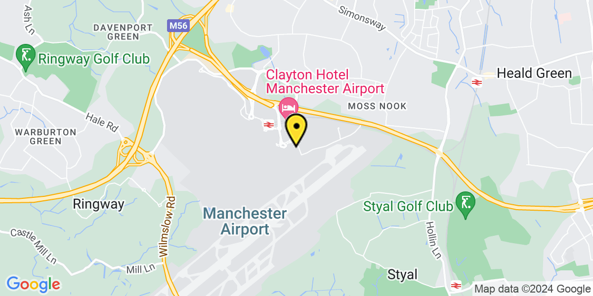 Map of Manchester Airport Meet and Greet T3