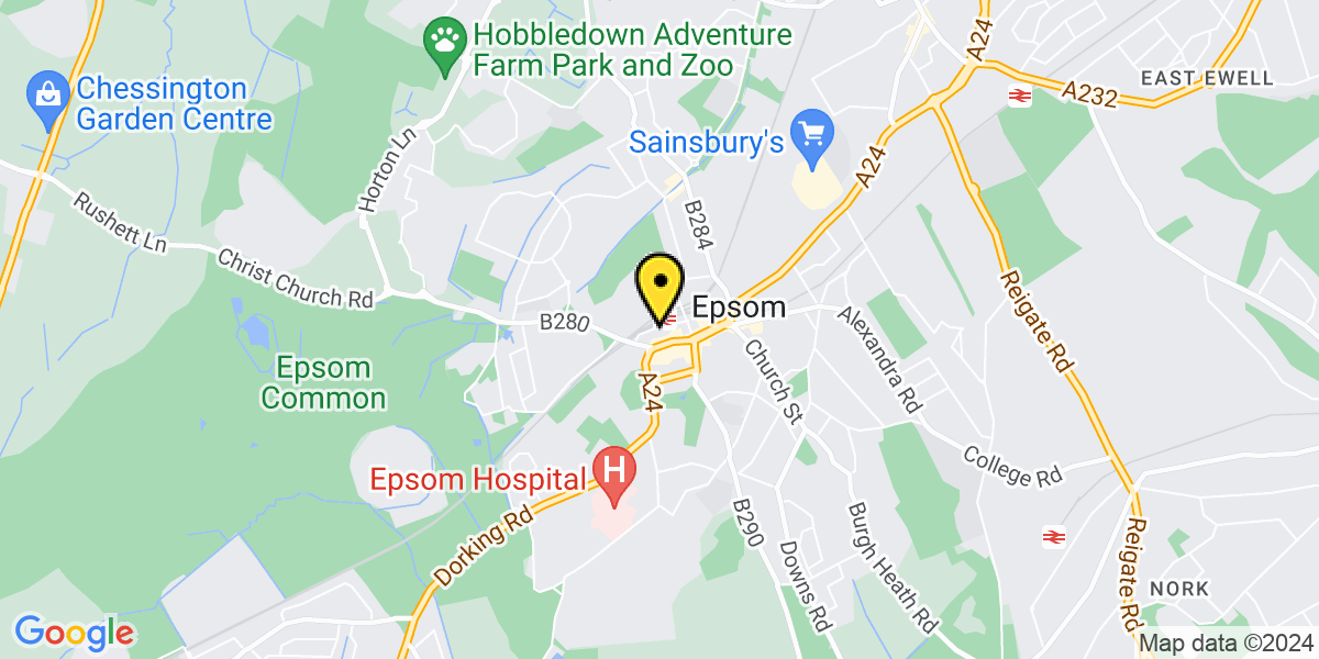 Map of Epsom High Street