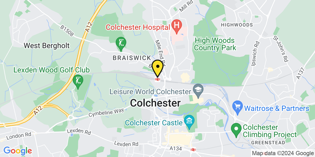 Map of Colchester Station (Greater Anglia)