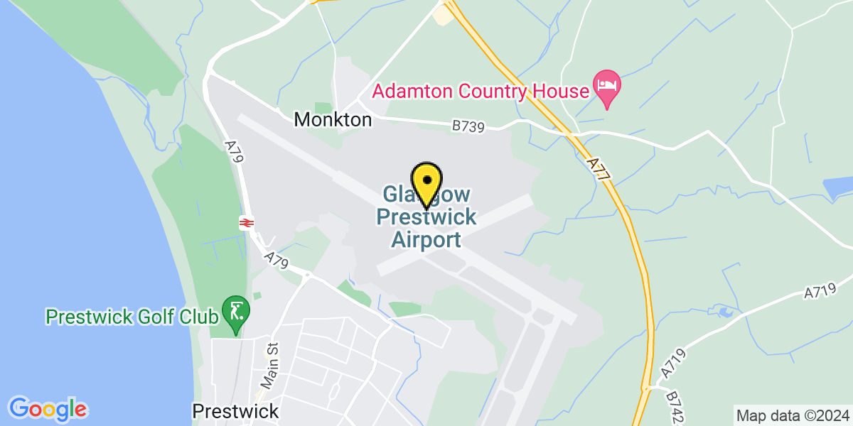 Map of Glasgow Prestwick Airport