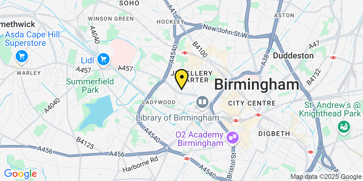 Map of Birmingham Arthur Place