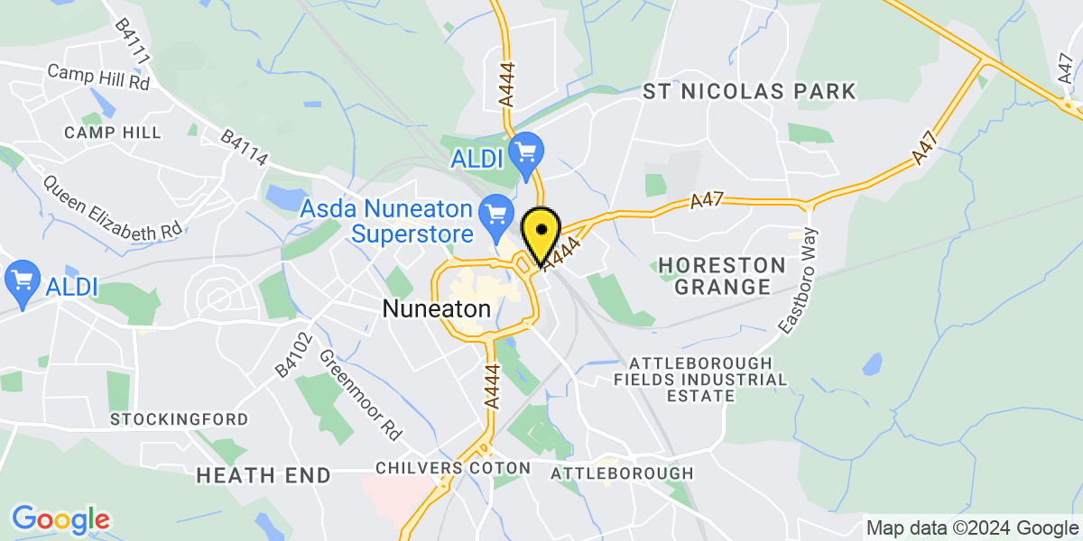 Map of Nuneaton Regent Street