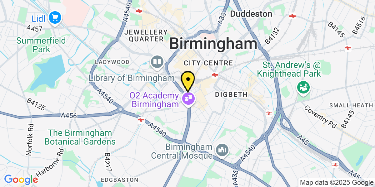 Map of Birmingham New Street