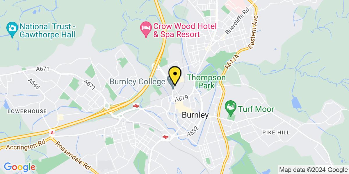 Map of Burnley Princess Way