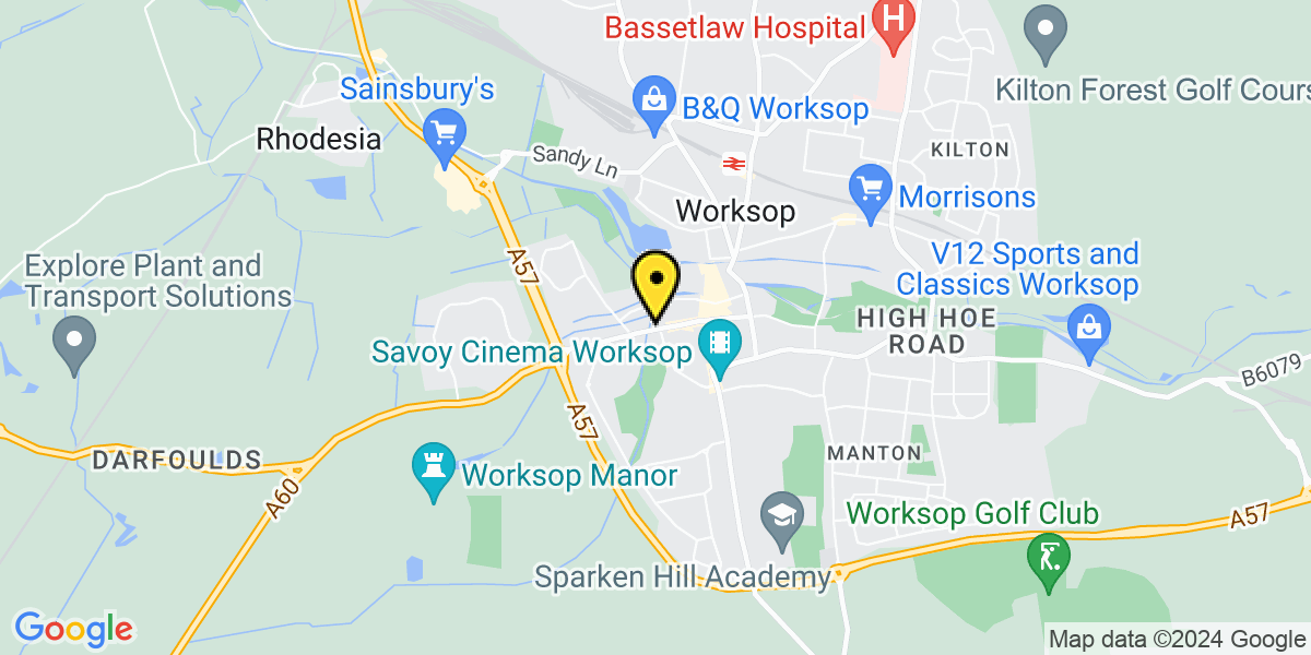 Map of Worksop Newcastle Avenue 2