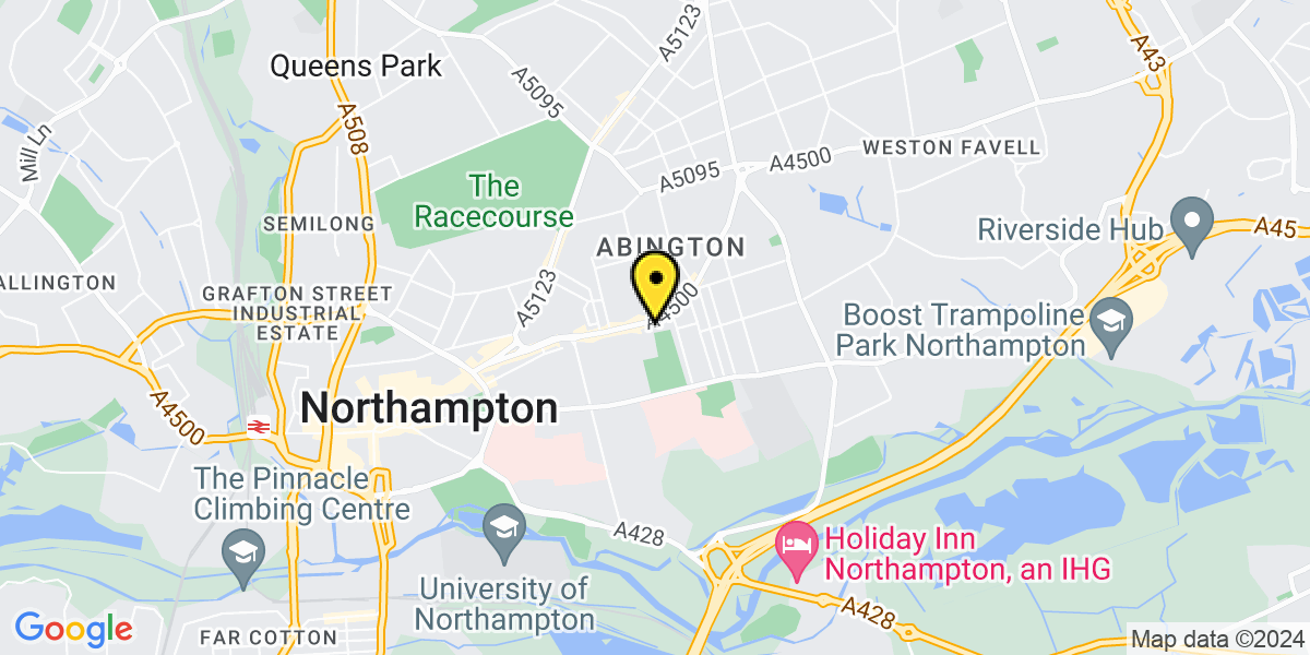 Map of Northampton Wellingborough Road