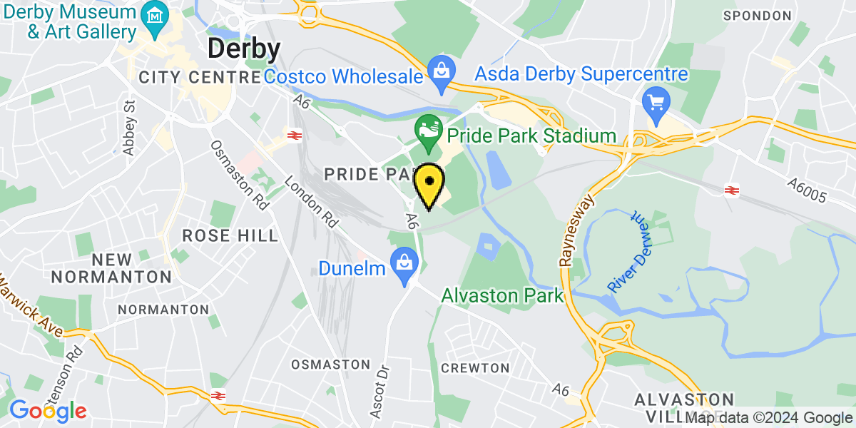 Map of Derby Royal Scot Road