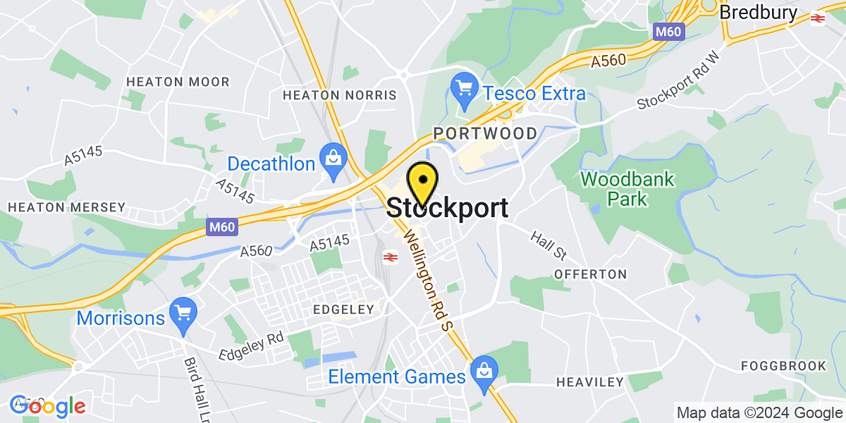 Map of Stockport Piccadilly