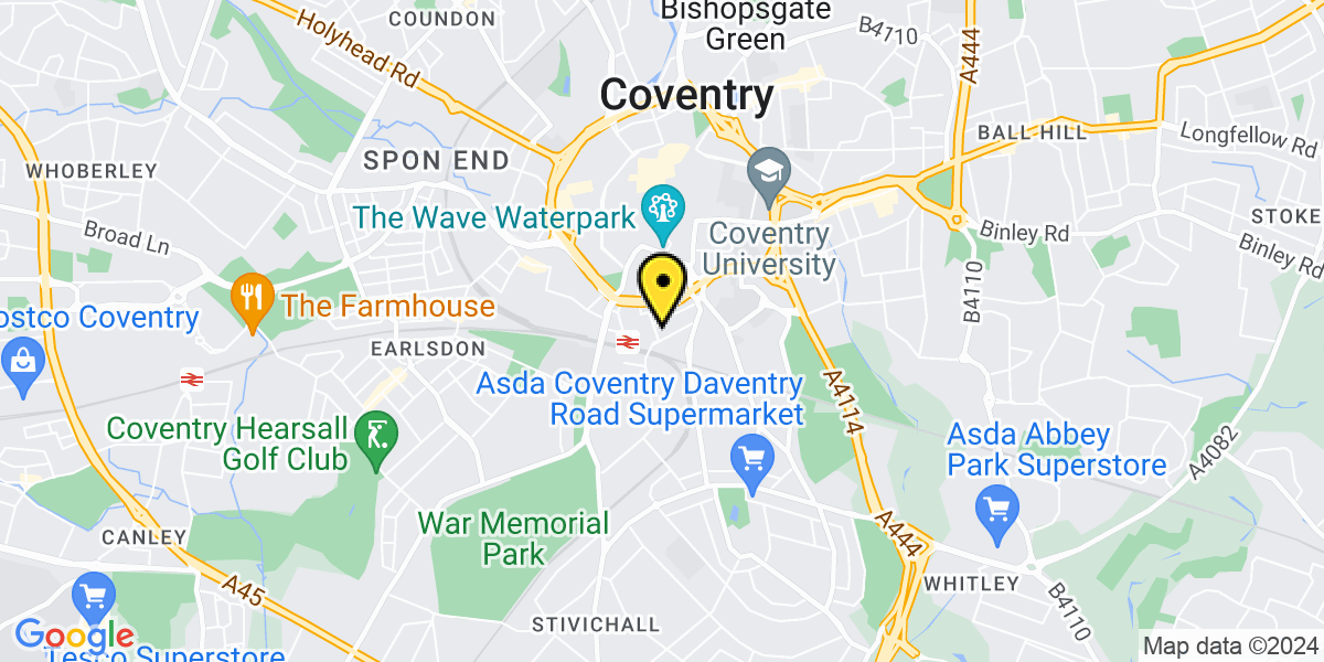 Map of Coventry Manor Road