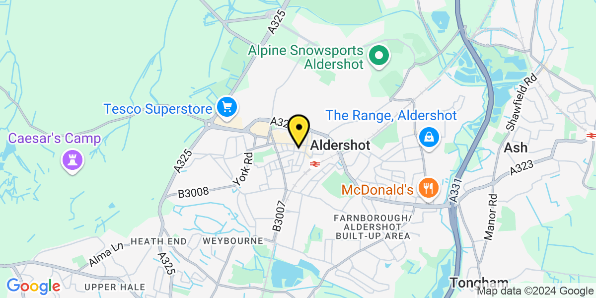 Map of Aldershot Birchett Road