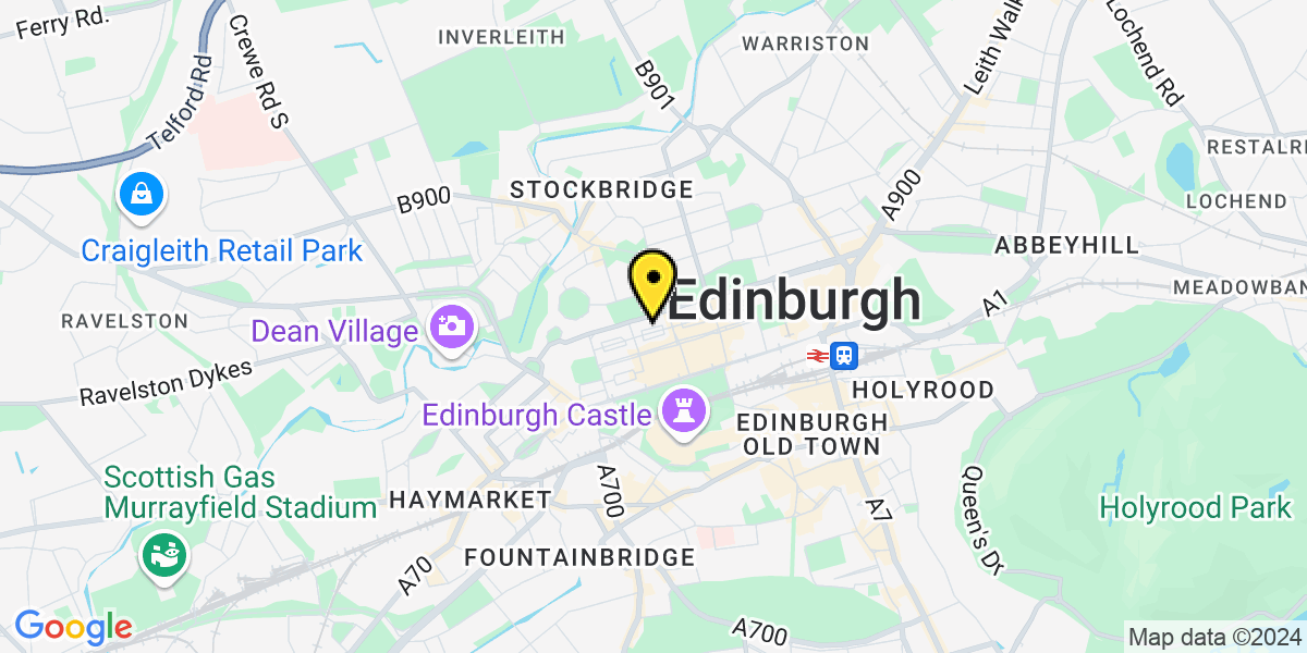 Map of Edinburgh Hill Street North Lane