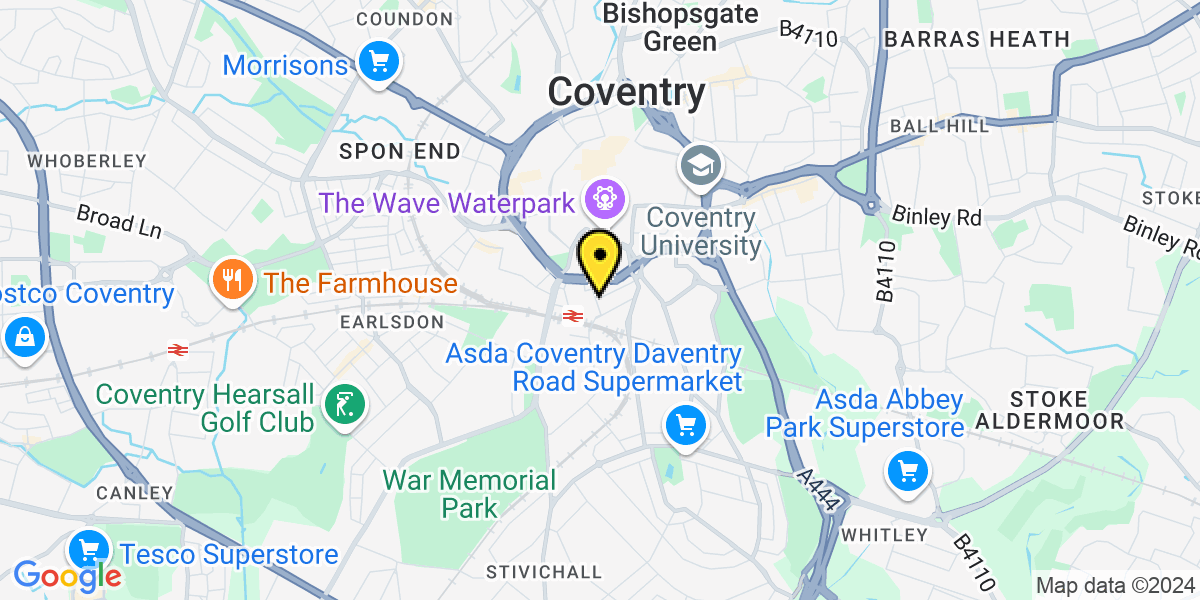 Map of Coventry Park Road