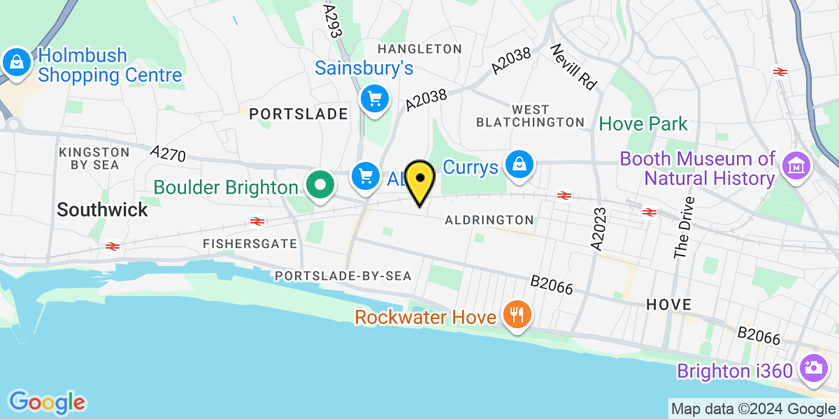 Map of Hove Portland Road