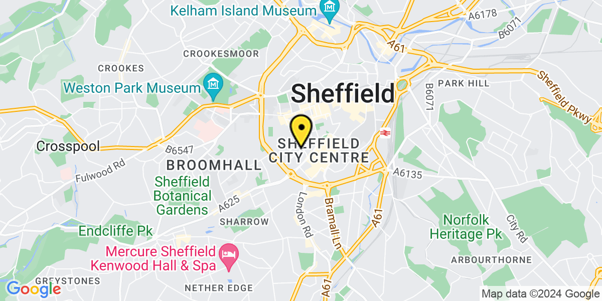 Map of Sheffield Milton Street