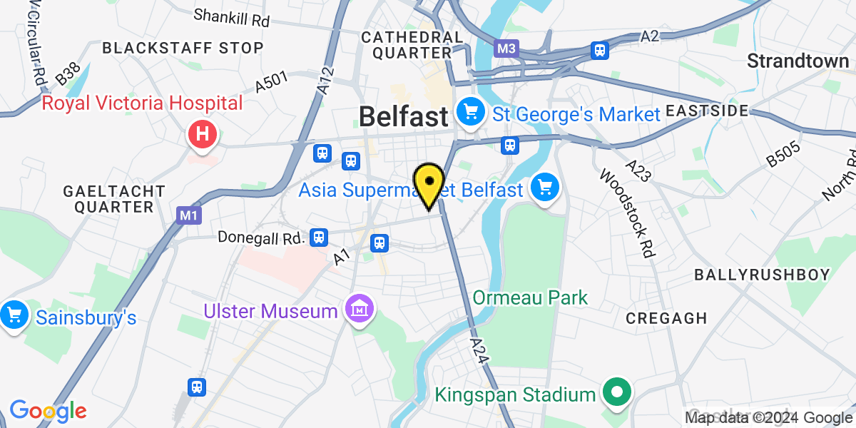 Map of Belfast Charlotte Street