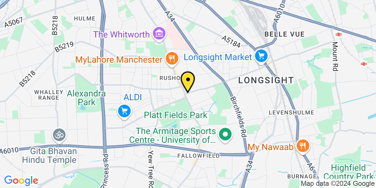 Map of Rusholme Dickenson Road