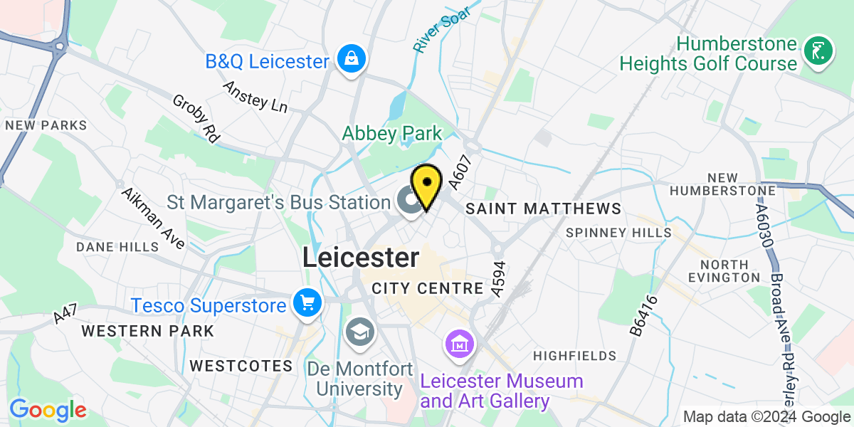 Map of Leicester Abbey Street Forecourt