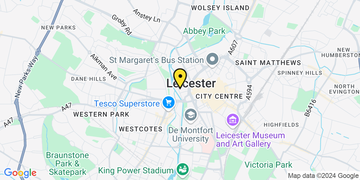 Map of Leicester Blackfriars Street