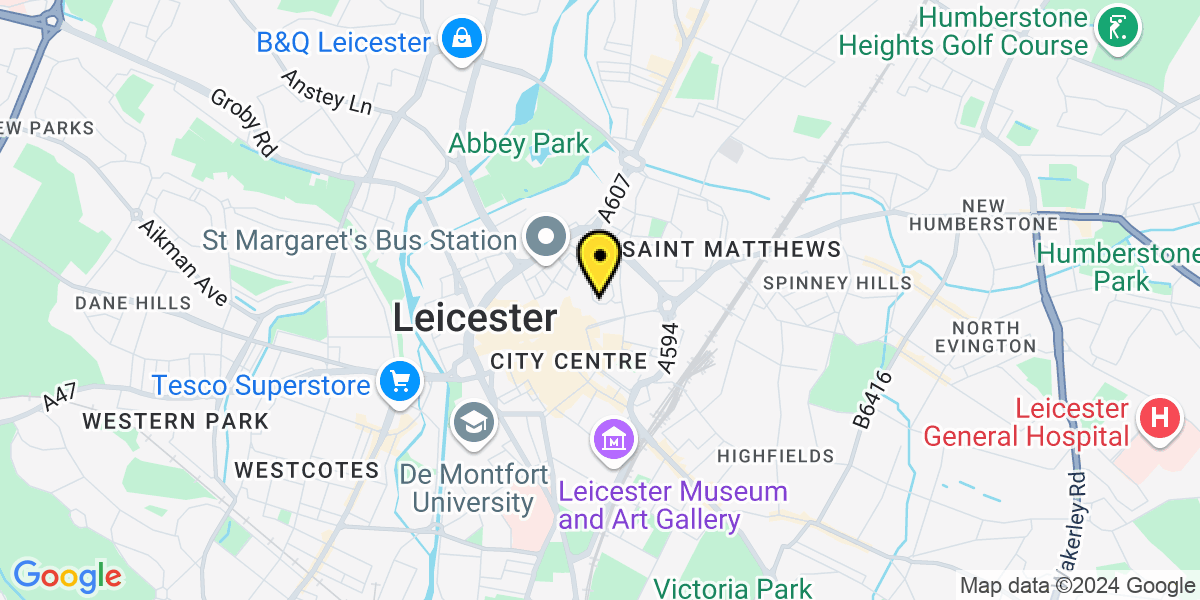 Map of Leicester Lee Circle Forecourt