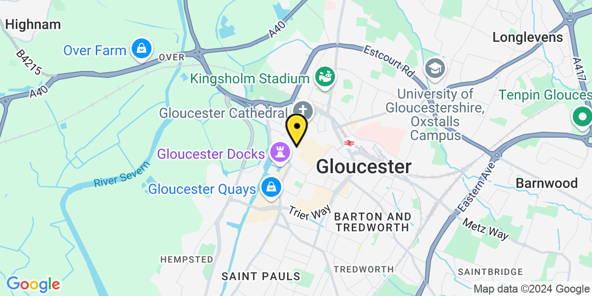 Map of Gloucester Blackfriars Forecourt