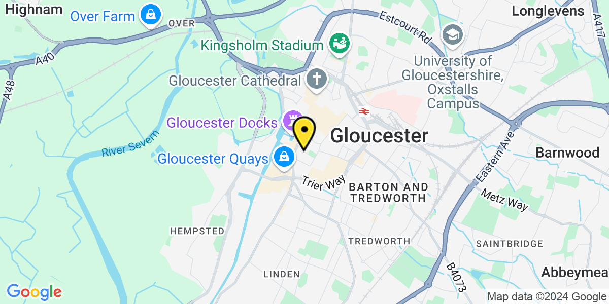 Map of Gloucester Brunswick Square