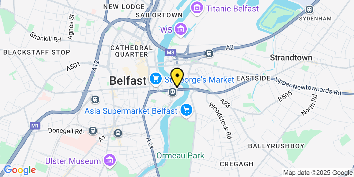 Map of Belfast Lanyon Terrace