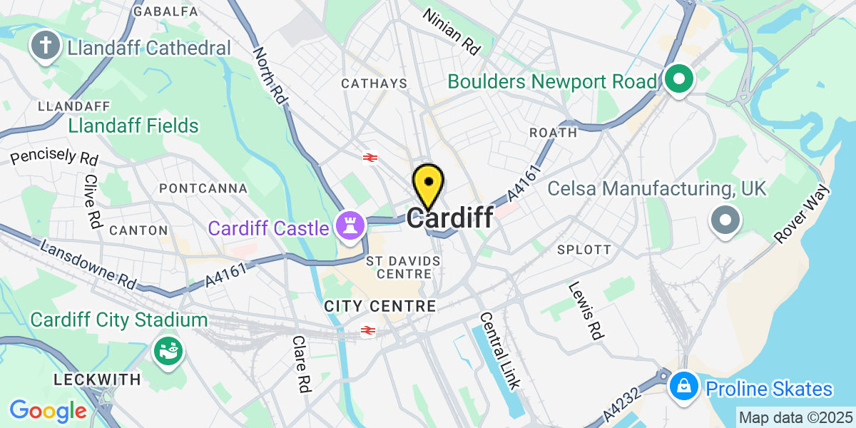 Map of Cardiff Dumfries Place