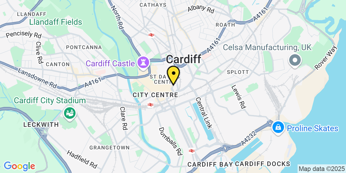 Map of Cardiff Rapports