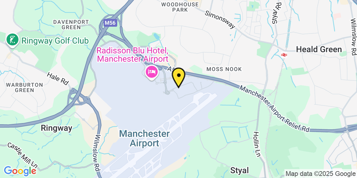 Map of Manchester Airport Mid Stay T1 & T3