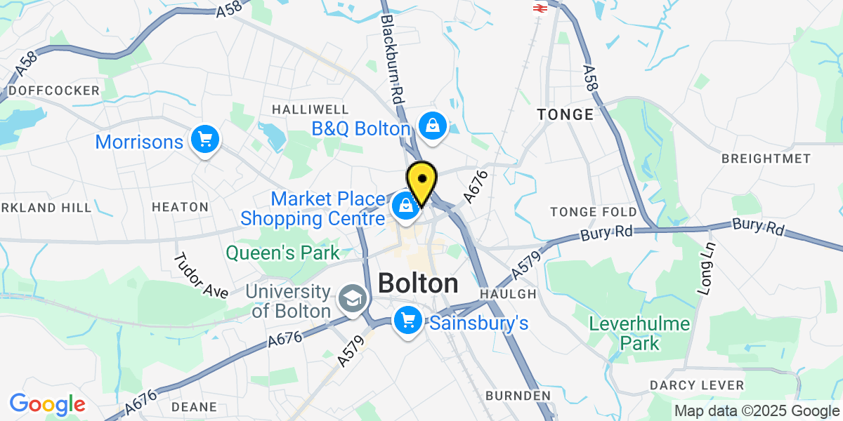 Map of Bolton All Saints Street West