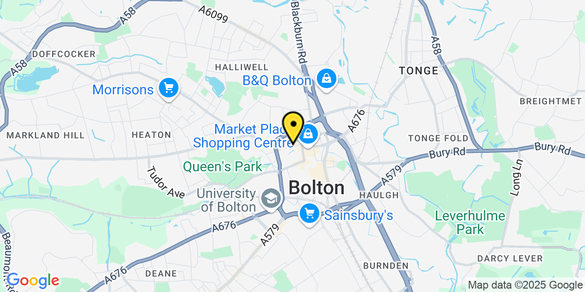 Map of Bolton Upper Bark St