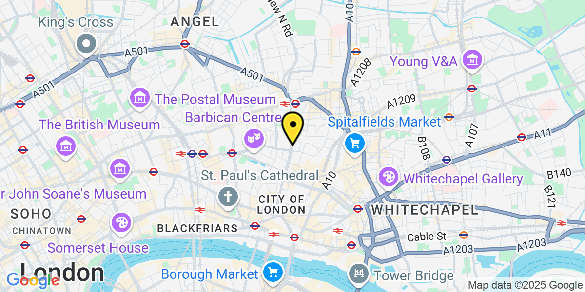 Map of London Finsbury Forecourt